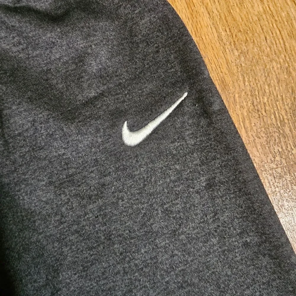 Nike Dri-Fit Kids Joggers Pants Heather Black Dark Grey Size 5 Brushed Fleece